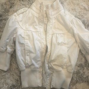 Adorable Forever 21 White Bomber Jacket